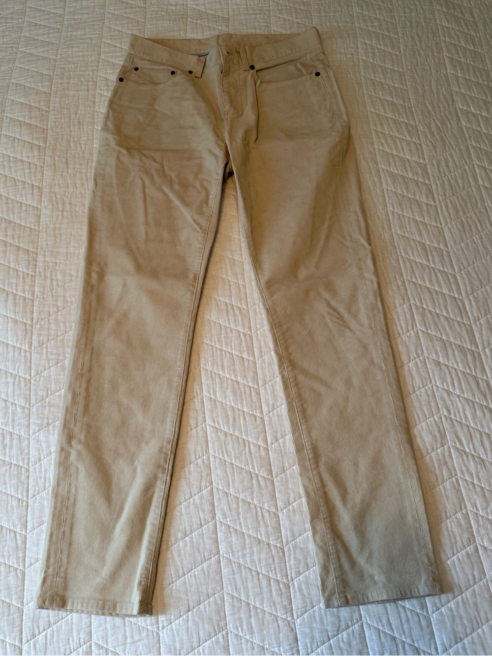 Brooks Brothers Men's Corduroy Pants in Cream/White